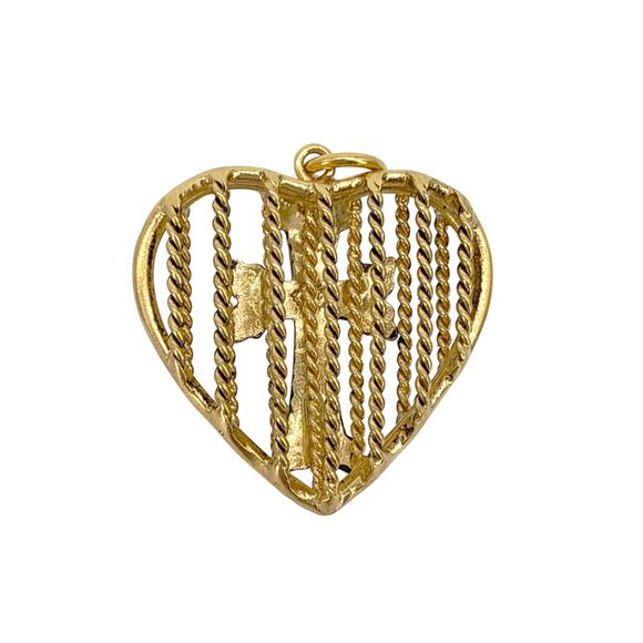 VIRGINS SAINTS & ANGELS VSA Caged Heart Cross Charm - Picture 4 of 7